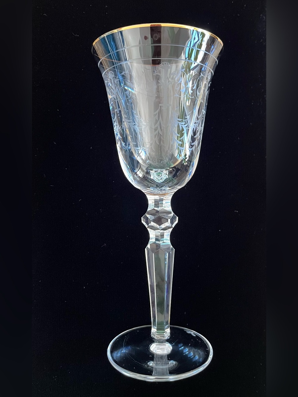 Crystal Wine Glass Charlemont Pattern by Waterford Crystal.